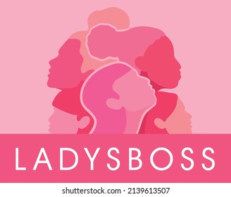 Logo, Abstract Illustration For The Women's Community. The Power Of Women. Women's Leadership