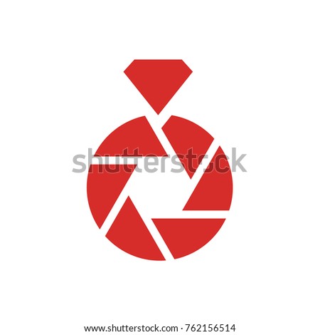 Logo abstract lens compatible with a ring vector concept for your business