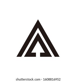 Logo abstract letter A with arrow