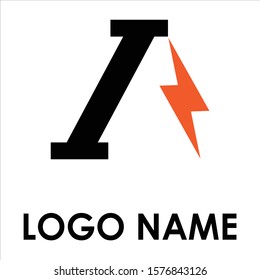Logo A abstract lightning icon

