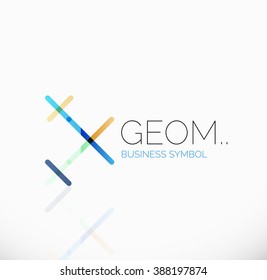 Logotipo, icono abstracto de negocio geométrico lineal