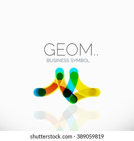 Logo, abstraktes lineares geometrisches Geschäftssymbol