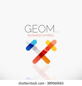 Logo, abstract linear geometric business icon
