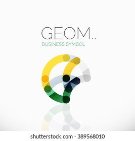 Logo, abstract linear geometric business icon