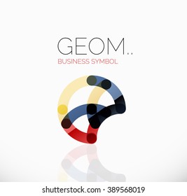 Logotipo, icono abstracto de negocio geométrico lineal
