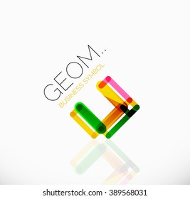 Logotipo, icono abstracto de negocio geométrico lineal