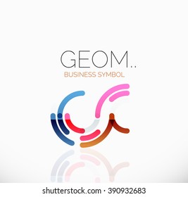 Logotipo, icono abstracto de negocio geométrico lineal