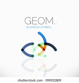 Logo, abstract linear geometric business icon