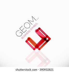 Logo, abstract linear geometric business icon