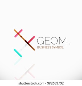 Logo, abstract linear geometric business icon