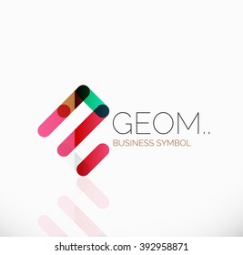 Logo, abstract linear geometric business icon