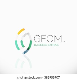 Logotipo, icono abstracto de negocio geométrico lineal