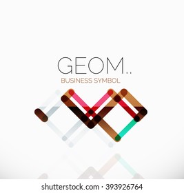 Logo, abstract linear geometric business icon