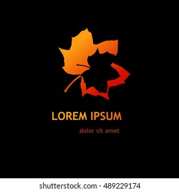 logo abstract maple leaf. Vector