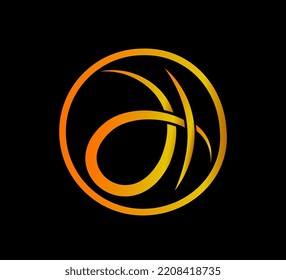 Logo Abstract modern Letter A and H . initial AH or HA 