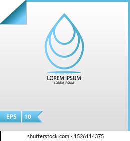 Logo Abstract modern Water drop  design vector, Water drop Icons design, vector template clean style, on gray gradation background