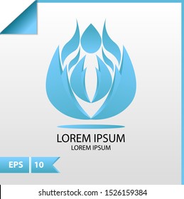 Logo Abstract modern Water drop  design vector, Water drop Icons design, vector template clean style, on gray gradation background