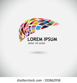Logo abstract multicolored. Vector