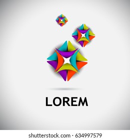 Logo abstract object. Vector