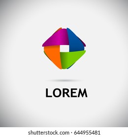 Logo abstract object. Vector