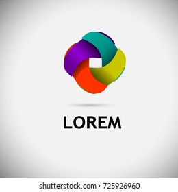 Logo abstract object. Vector