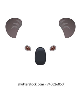 Logo. Abstract the outlines of the head of the Koala. Vector image.