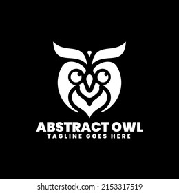 Logo abstract owl silhouette style