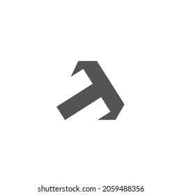 A logo is an abstract pictogram between the letters TA or TA.