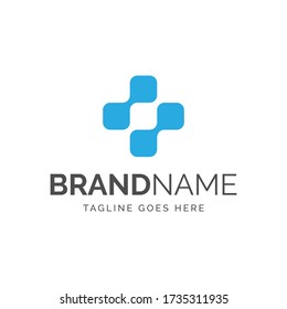 logo of abstract plus symbol, vector design, fully editable