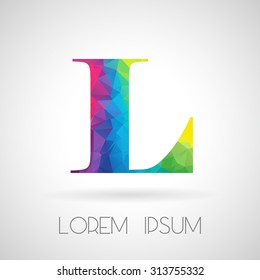 Logo Abstract Polygonal L Letter, design for Corporate Business Identity, alphabet letter