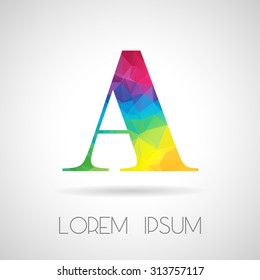 Logo Abstract Polygonal A Letter, design for Corporate Business Identity, alphabet letter