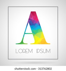 Logo Abstract Polygonal A Letter, design for Corporate Business Identity, alphabet letter