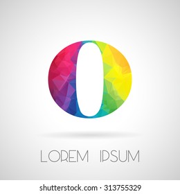 Logo Abstract Polygonal O Letter, design for Corporate Business Identity, alphabet letter