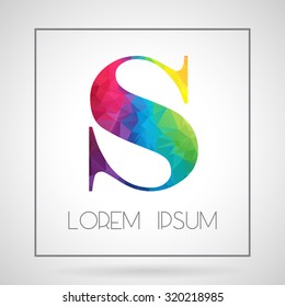 Logo Abstract Polygonal S Letter, design for Corporate Business Identity, alphabet letter