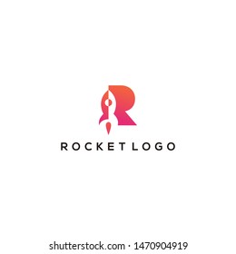 Logo Abstract R simple icon vector template