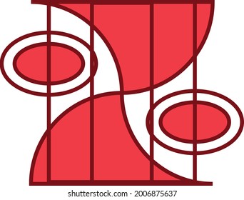 Logo with an Abstract Red String