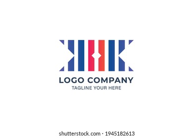 Logo abstract shape concept, modern colorful logo design