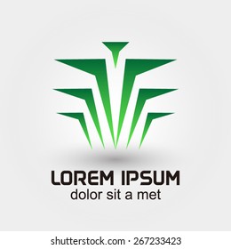 logo with abstract shapes, vector template