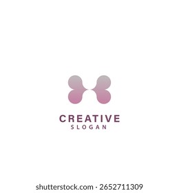 logotipo resumo, design simples. azul e verde gradiente color.vetor eps 10