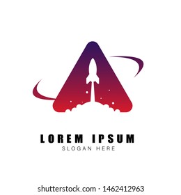 Logo Abstract A Simple Elegant Rocket.