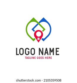 Logo abstract spot design vector
