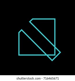 logo abstract square blue color eps 10