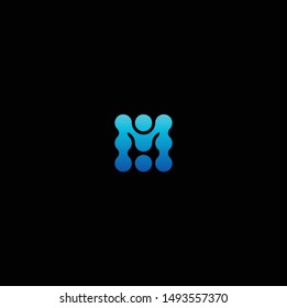 logo abstract square with circle, vector template