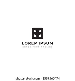 Logo Abstract Square Home, Concept Design Box + Window Home Building Icon.
