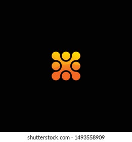 logo abstract square letter X, vector template
