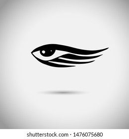 Logo abstract stylized eye. The object of the human eye. Vector illustration