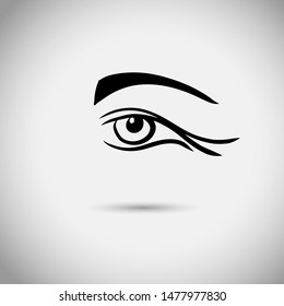 Logo abstract stylized eye. The object of the human eye. Vector illustration