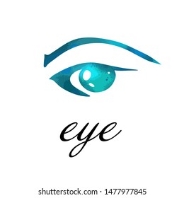 Logo abstract stylized eye. The object of the human eye. Vector illustration