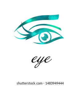 Logo abstract stylized eye. The object of the human eye. Vector illustration