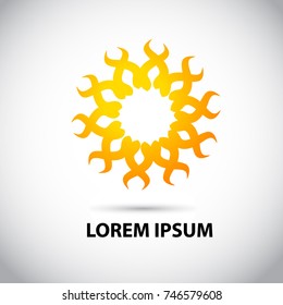 logo abstract sun. Vector